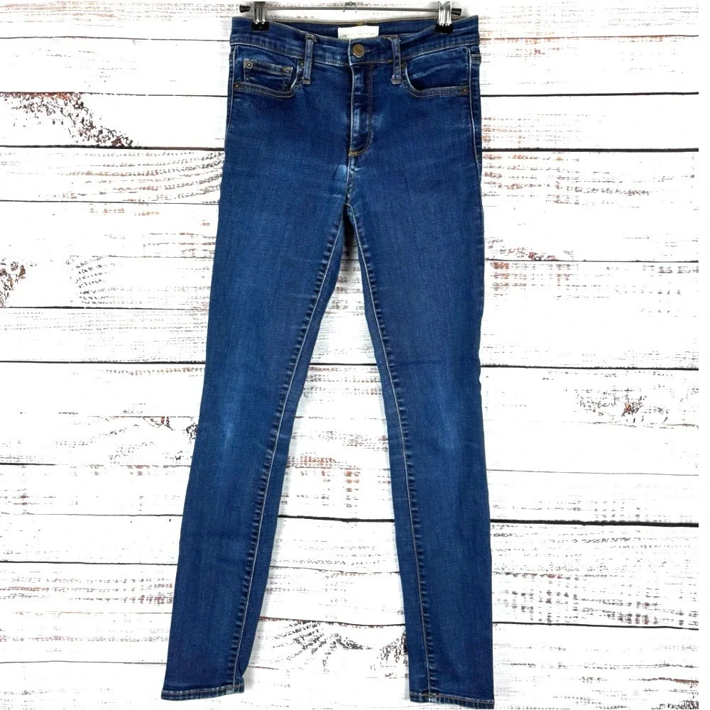 Gap 1969 True‎ Skinny Jeans Womens 26R Dark Wash Denim Slim Fit Classic Style
